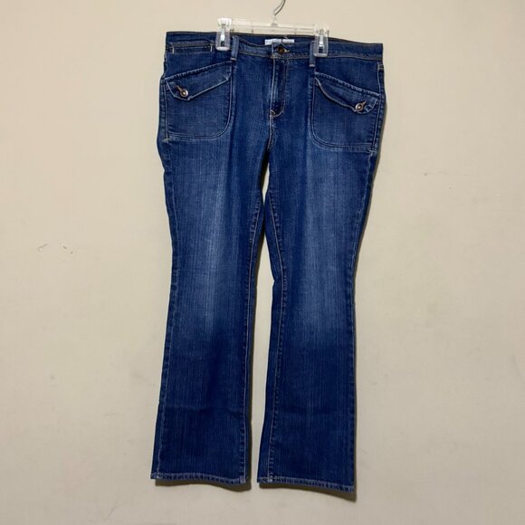 Old Navy Mid-Rise Bootcut Jeans – Size 16 Blue Denim - Picture 1 of 5